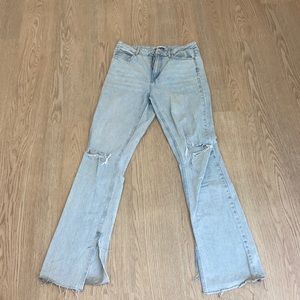 Zara high rise flared slim fit jeans size 6